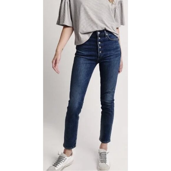 Citizens Of Humanity Denim - CITIZENS OF HUMANITY Olivia High Rise Slim Ankle Exposed Fly Jeans in Circa 25